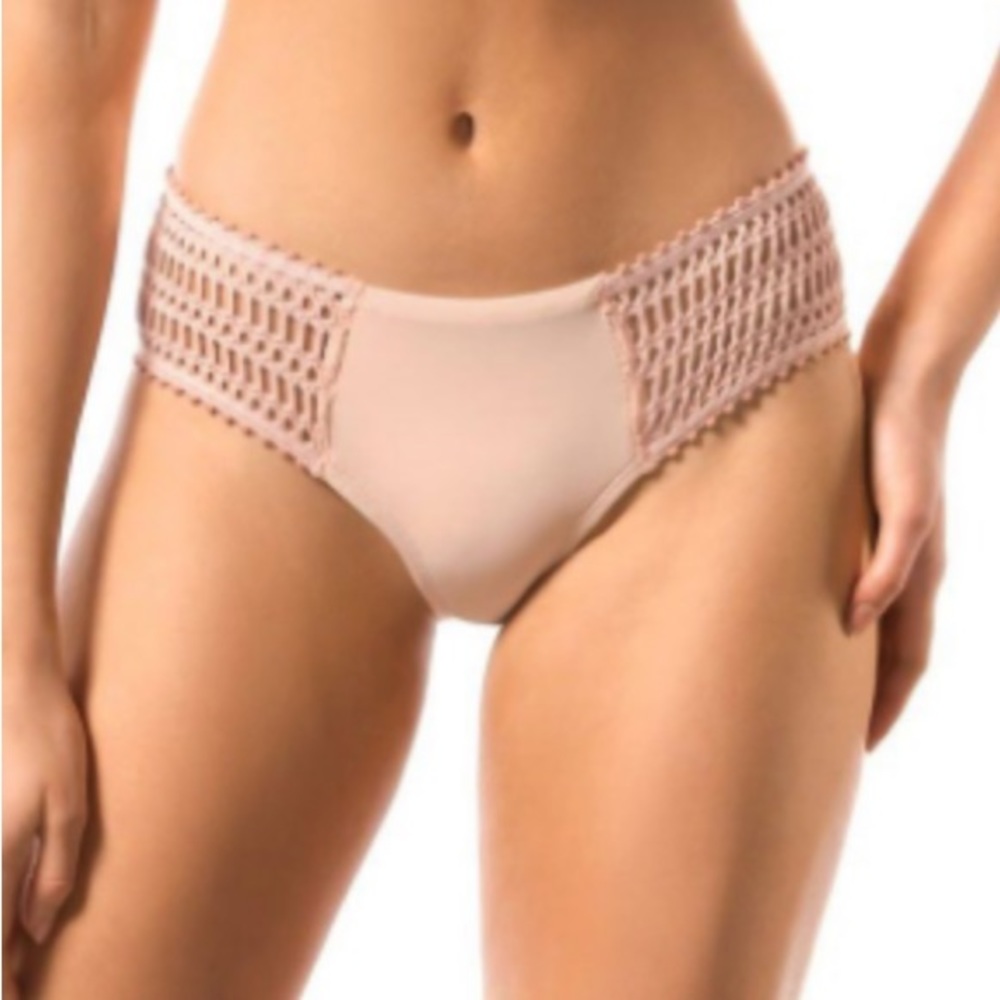 Robin Piccone Sophia Crochet Tab Bikini Bottoms Size XS